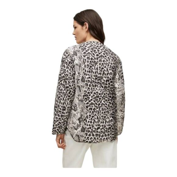 All Saints NWT Foxi Noche Liner Quilted Jacket in Gray Women's Size 8 - Picture 7 of 12